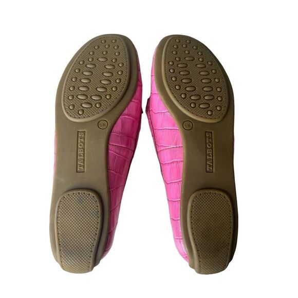 Talbots Everson Horsebit Embossed Leather Driving Moccasins Loafer Pink Size 6M - Picture 4 of 5